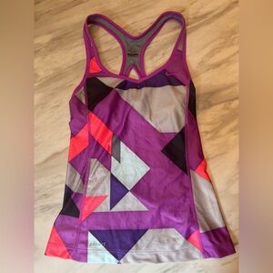 NWOT Nike Pink and Gray Active Tank With Built In Bra Women’s XS